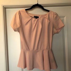 Pink peplum top